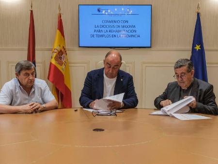 Imagen La Diputación y el Obispado de Segovia acuerdan destinar 300.000 euros para acometer reparaciones en iglesias de la provincia